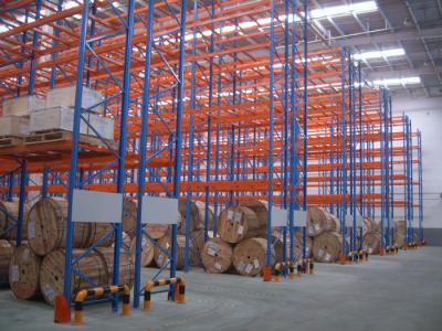 China 6 níveis que laminam o racking seletivo de aço da pálete para o armazenamento, azul/laranja à venda