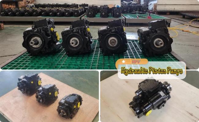 Road roller hydraulic piston pump
