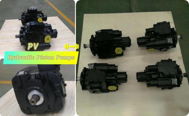 Snow plow hydraulic piston pump