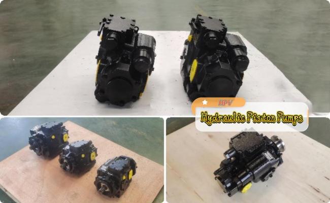 Snow plow hydraulic piston pump
