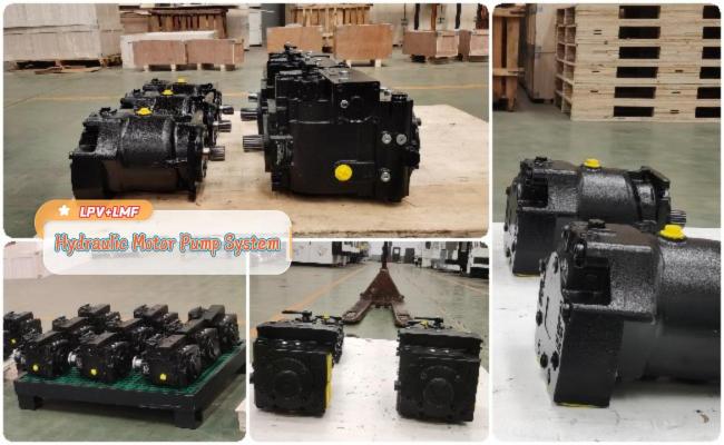 Corn harvester hydraulic pump motor system
