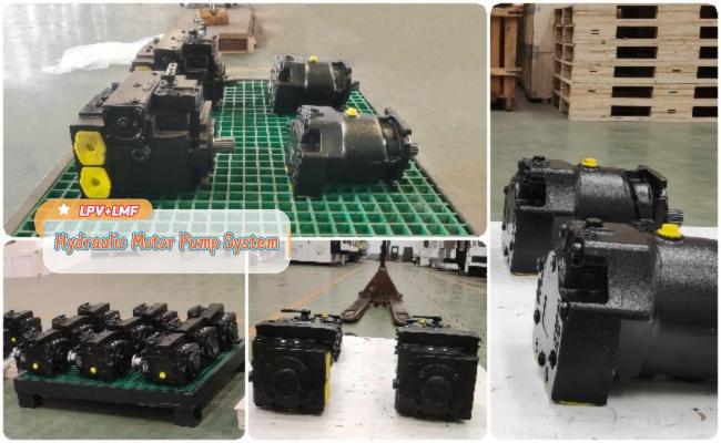 Rice harvester hydraulic pump motor system