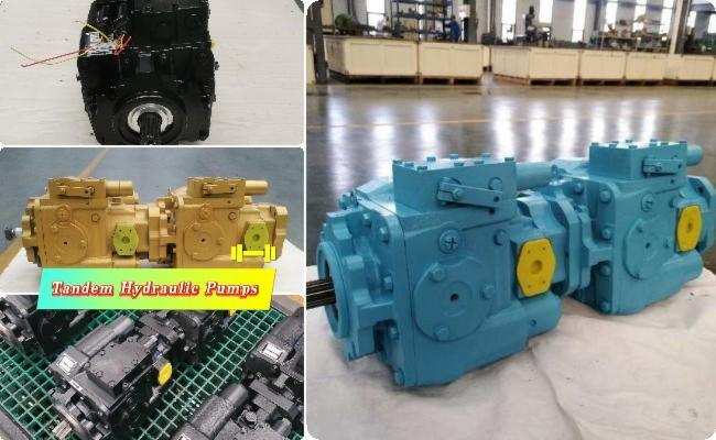 High pressure hydraulic tandem pump
