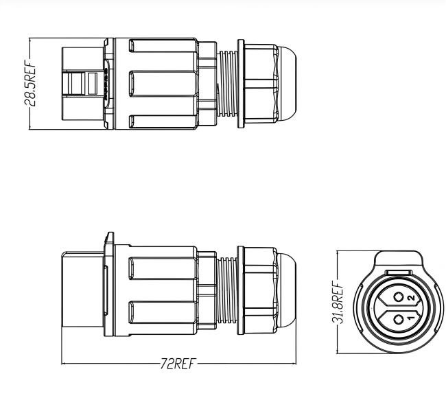 LP20 Series Connector Drawing