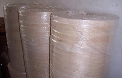 China Birch Wood Veneer Edge Banding Enviromental Glue 150m - 200m Length for sale