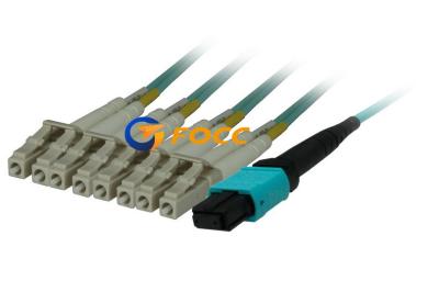 China Female Fanout Fibre Optic Ethernet Cable 4 Duplex LC 40 Gigabit for sale