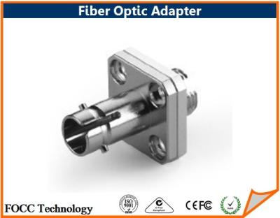China Simplex Metal Fiber Optic Adapter For Mounting In Panel With Square Cut Out for sale