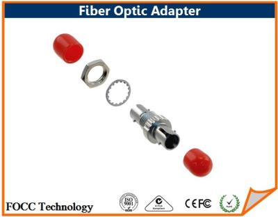 China Silver ST Receptacle FC Fiber Optic Adapter Multimode Simplex Bulkhead Coupler Type for sale