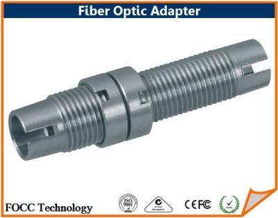 China High Precision CATV DIN Optical Fiber Adapter , Threaded Size / 2 Nuts Attached for sale