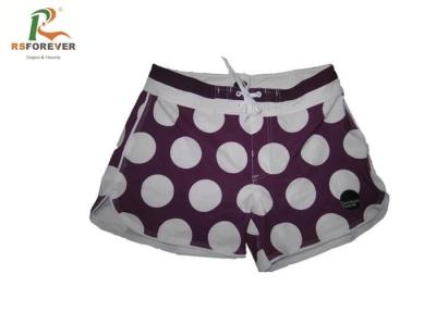 China Custom Plain Womens Board Shorts Polyester SportsWear Slit Leg Style for sale