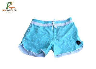 China Sublimated Light Blue Short Swim Trunks For Women Water Repellent Custom Made for sale