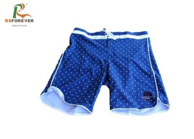 China Printed Blue Ladies Swimming Shorts , Women'S Long Board Shorts Swimwear Polester for sale