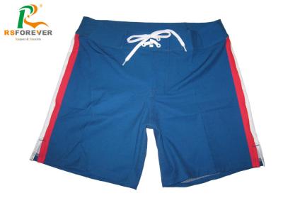 China Plaid Blue Sublimated Boys Board Shorts Slit Leg Style For Kids Swimwear for sale