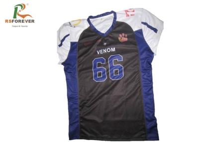 China Customized Short Sleeve Football Jerseys , Dye Sublimated Football Jerseys 160 Gsm for sale
