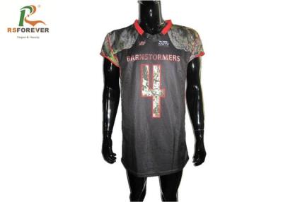 China Printed Custom Team Sportswear Plus Size Football Jerseys With Mesh Polyester for sale