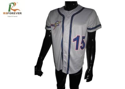 China 100 Polyester Custom Team Sportswear White Baseball Jersey Sublimation Printing for sale