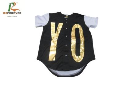 China Short Sleeve Custom Team Sportswear Custom Youth Baseball Jerseys With Gold Printing for sale