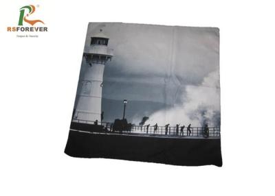 China Custom Printed Fancy Grey Square Pillow Cases Polyester No Fading Various Designs for sale