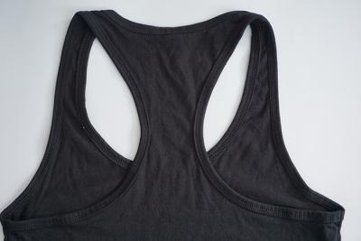 China Soft Womens Cotton Tank Tops , Breathable Women'S Black Racerback Tank Top for sale