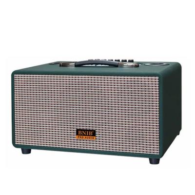 China Green Leather Portable Bluetooth Speakers 6.5 Inch For Home for sale