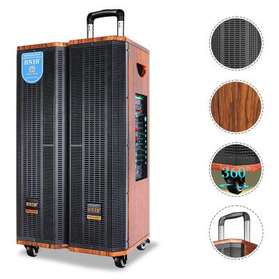 China Bluetooth 4.2 Wooden Portable Trolley Speaker Lightweight Customized for sale