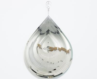 China Silver Etching SS Water Droplet 3D Wind Chimes Electric Plating à venda
