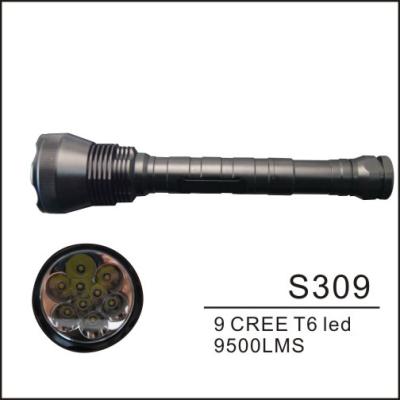 China 7500LM Portable Camping Lanterns T6 9 Cree LED Flashlight Torch for sale