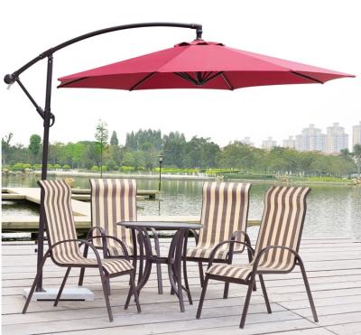 China 3M durable Metal el hierro parasol del plátano del jardín del paraguas del patio de 10 pies con la base de mármol en venta