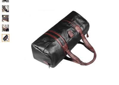 中国 方法黒い防水メンズ革Duffle袋の大きい体育館のハンドバッグ53X18X21cm 販売のため