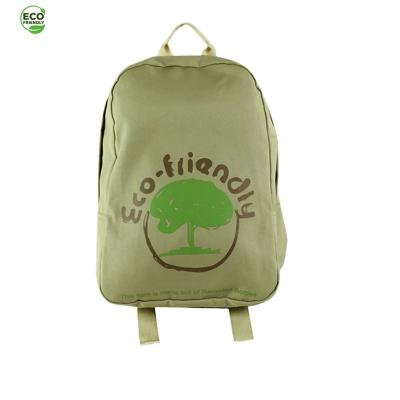 China Custom Eco Friendly Accessories Green Color RPET Casual Backpack 40x29x15Cm for sale