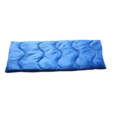 China Single Blue Dual Color Waterproof 190T Polyester Envelope Sleeping Bag 1.8KG 400GSM for sale