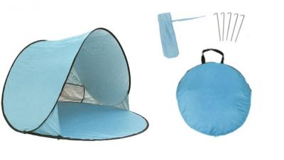 Chine Le polyester 190T 150*150*90cm enduit argenté de Sunproof de mode de plage de tente extérieure de campeur simplifient automatique sautent la tente à vendre