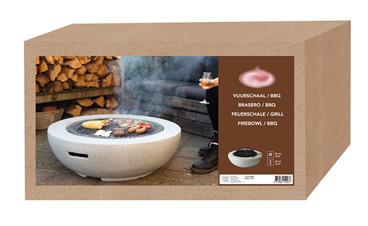 Chine Le feu en acier peint écologique Pit Dia des plus nouveaux de mode de conception de MgO de pierre de barbecue biens légers de gril. 59.5*34.5cm à vendre