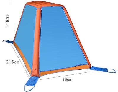 China Blue 190T Polyester TPU Air Pop Up Tent Air Pole One Man Blow Up Dome Tent for sale