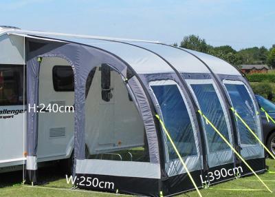 China 390X250X240CM Car Roof Side Awning Gray 300D Oxford Air Caravan Rw Car Side Awning Tent for sale