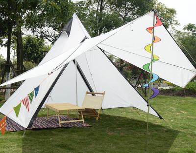 중국 하얀 면 캔버스 야외 야영은 인도 원추형 천막집 여트 텐트 320X260X200CM을 텐트로 덮습니다 판매용