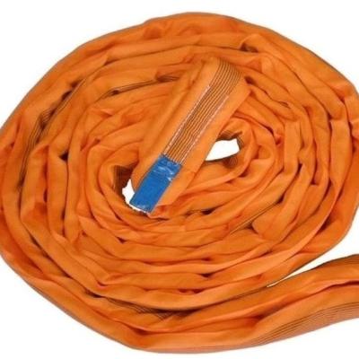 China Orange 60 Polyester Round Sling Endless Webbing Sling 12 Tonne 2 Meters for sale