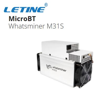 China SHA-256 MicroBT Whatsminer M31S 76T 3220W 75db 12nm for sale