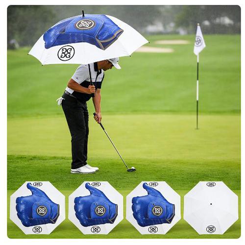 Fashion Golf Umbrella with Rubber Handle showing stylish golf glove design