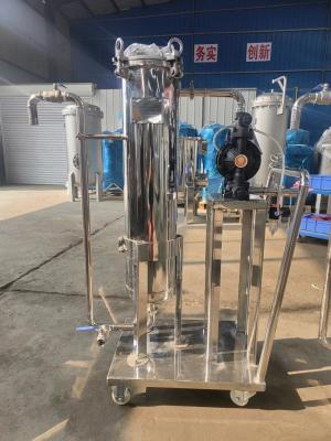 China High Pressure 2 Bag Filter Housing Trolley Machine Water Treatment Oil Filtration for sale