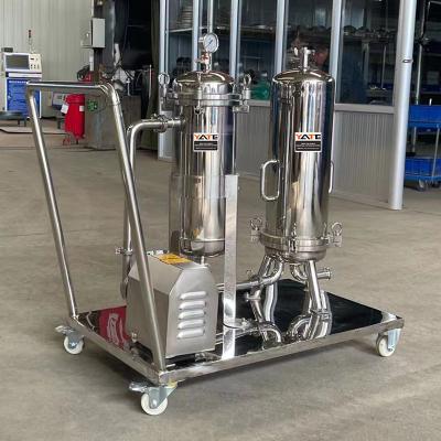China Trolley Movable Filter Housing Multi Stage 10 Inch Oil Industrial Filtration System for sale
