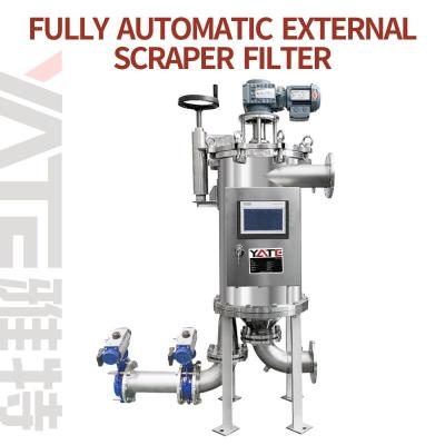 China Industrial Paint Ink Automatic Self Cleaning Scraper Filter Housing Equipment for sale
