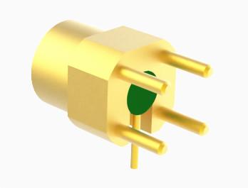 China Conector superficial de ángulo recto masculino del RF de la soldadura del PWB de Kovar Pin del soporte de la mini serie de SMP /SSMP en venta