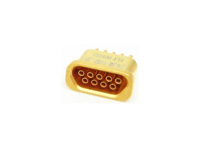 China Hermetic Seal 9 Pin Contact Micro-D Rectangular J30JM Series Connector with Gold Plated for sale