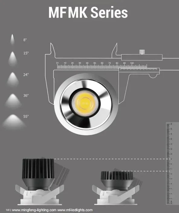 DC 24V 5 Years Warranty High CRI >80ra >90ra Non-Dimmable LED CCT Smart GU10 Downlight Wall Sconce Recessed Lighting Down Light