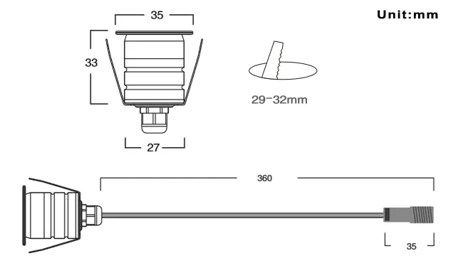 OEM ODM Customized Color 1W Waterproof IP67 Outdoor Deck Inground Lamp Step Ground Buried Lamp LED Cross-Star Buried Light Step Light LED Underground Light