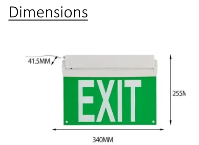 Factory Price Long Lifespan Durable Exit Sign Luminaries LED Emergency Light for Fire Escape Factory Parking Lot Public Place