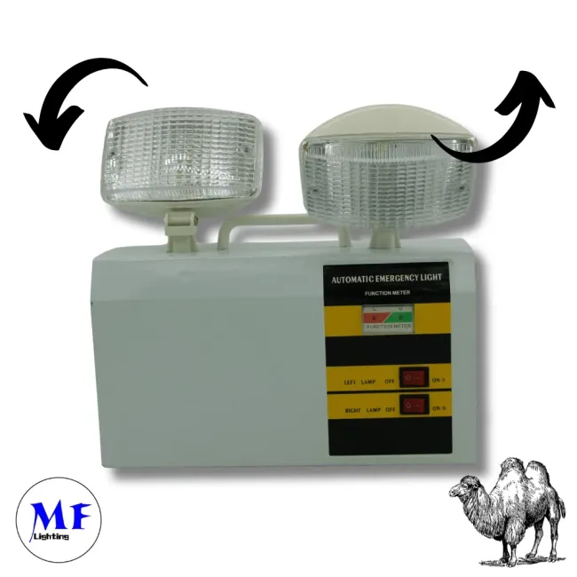 Factory Price IP65 AC85-265V 2*5W Double Heads Emergency Light for School Hospital Subway Train Stations Shopping Factories Center Supermarket Airport Office