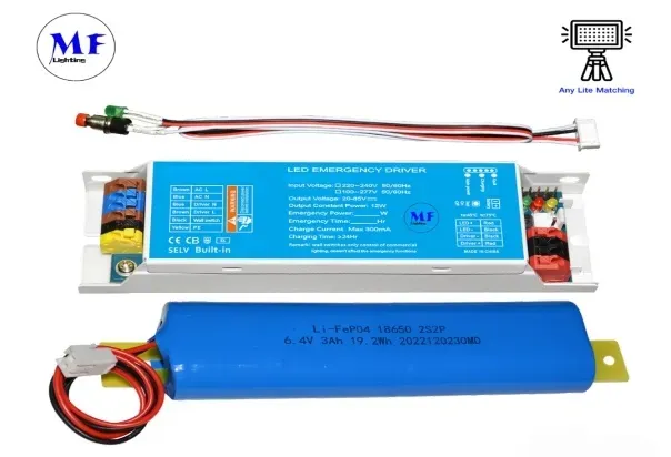 Factory Price Lifep04 Li-ion Lithium Nickel Sealed Lead-Acid Hospital Airport Basement Light Backup Battery Kit Ballast Power Supply Emergency Driver