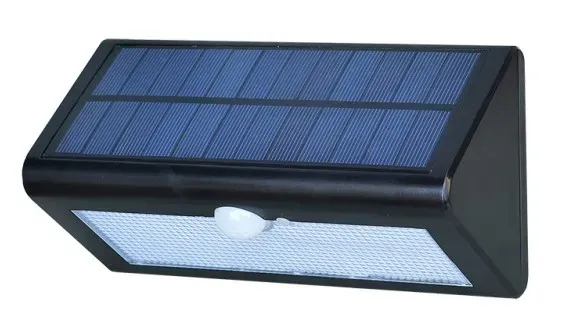 Factory Price Modern Novel Smart Simple Lithium Battery Monocrystalline Solar Panel IP66 Waterproof Die-Cast Alumium Corridor Yard Court LED Solar Wall Light